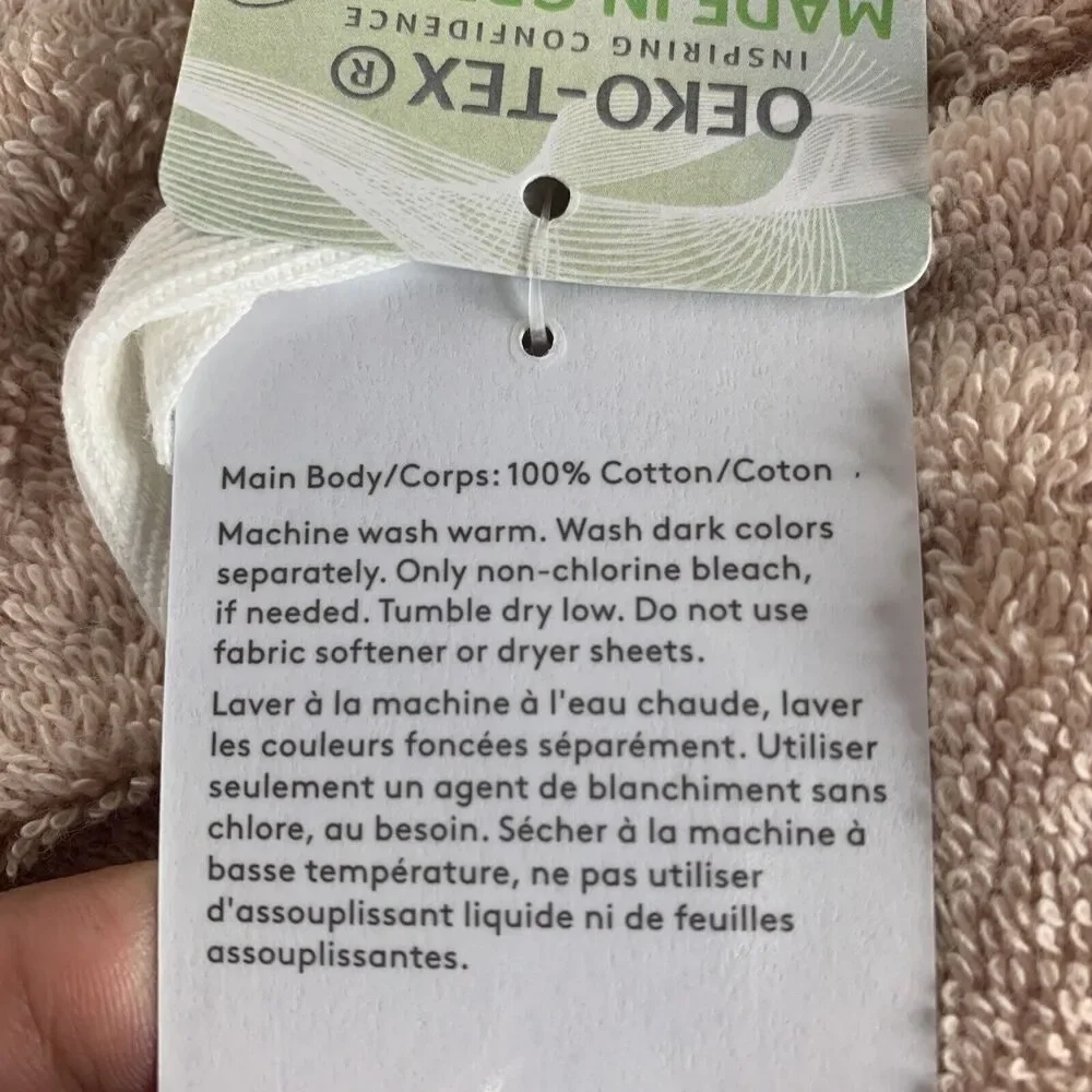 Soft Spa Bath Body Wrap Towel Bathrobe w/ Fast Dry Hair Drying Cap M/L - Cotton